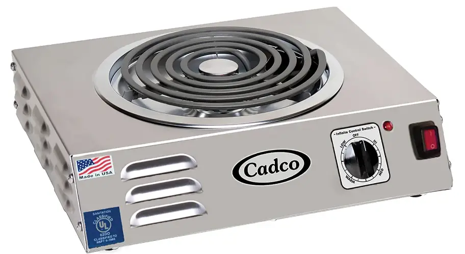 Cadco - CSR3T - Single Hi-Power Stainless Steel Hot Plate

