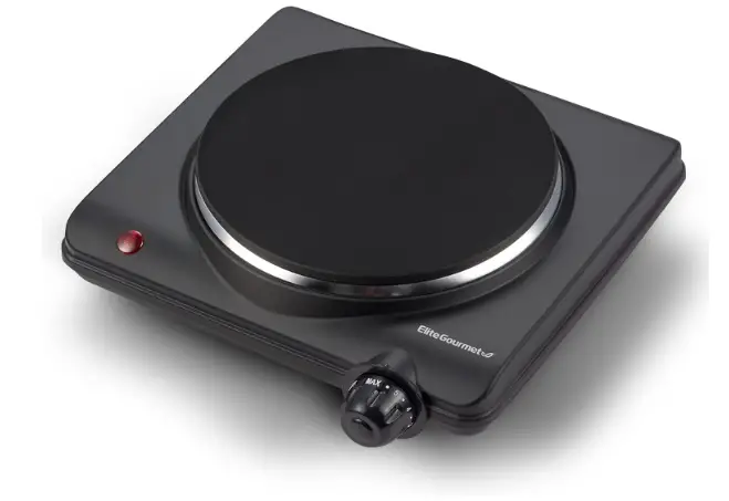 Elite Gourmet ESB-301BF Countertop Single Cast Iron Burner