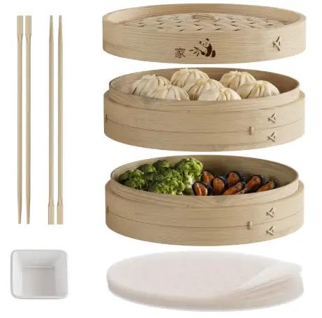 Prime Home Direct Bamboo Steamer Basket