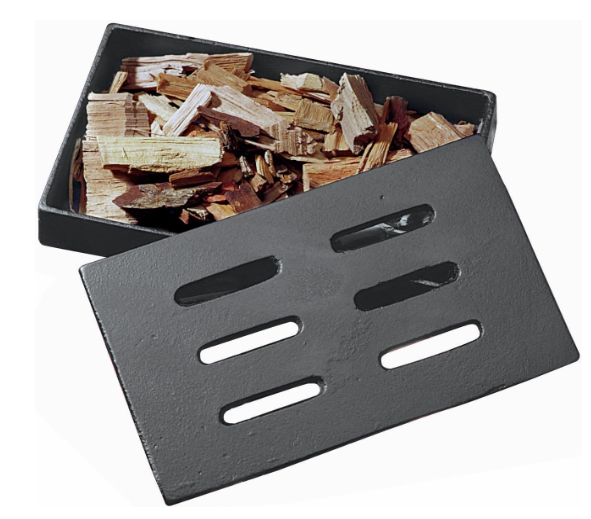 RCK Sales Gas Grill Cast Iron Wood Chip Smoker Box with Lid