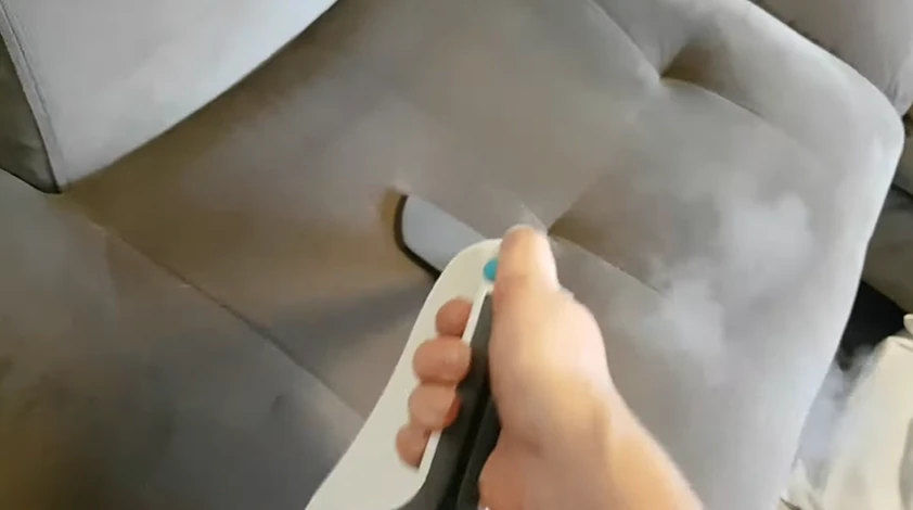 how you steam clean a couch with a clothes steamer