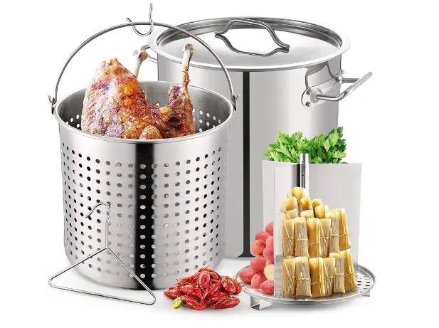 52-QT Stainless Steel Stockpot for Seafood Boiler Crawfish Pot