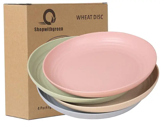 shopwithgreen Lightweight Unbreakable Wheat Straw Plates