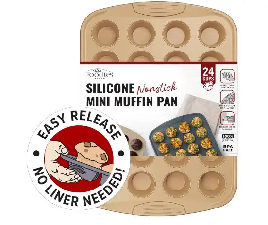 FOODIES HAVEN Silicone Mini Muffin Pan